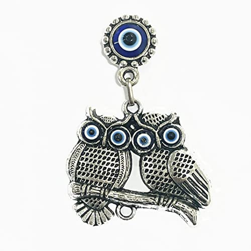 TURKISH EYE FRIDGE MAGNET EVIL EYE OWL AMULET LUCKY CHARM HOME DECOR BLUE HOUSE