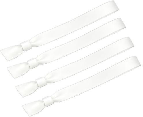 100 Stück Armbänder – weiße Armbänder für Veranstaltungen, Armbänder für Konzerte, Festivals, Eintrittspartys, 34,8 x 1,5 cm