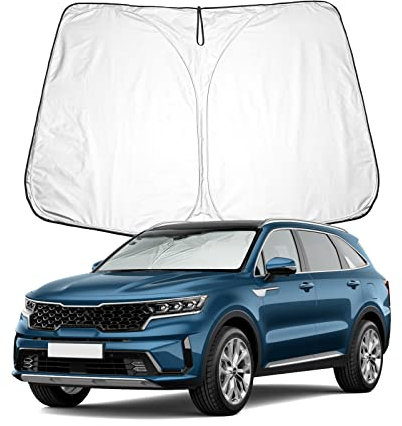 BIXUAN MQ4 2024 Parasol Compatible con Kia Sorento MQ4 2020-2023 2024 Parabrisas para el Coche Cubierta del Parabrisas Delantero Protección contra el Viento para Bloqueado UV Cubierta