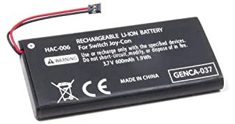 Link-e : Wiederaufladbarer Ersatzakku 3,7 V 600 mAh kompatibel mit Joy-Con-Gamecontroller auf Nintendo Switch Konsole