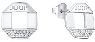 JOOP! Ohrstecker 925 Sterling Silber Damen Ohrschmuck, mit Zirkonia synth., 1,3 cm, Silber, Kommt in Schmuck Geschenk Box, 2035939