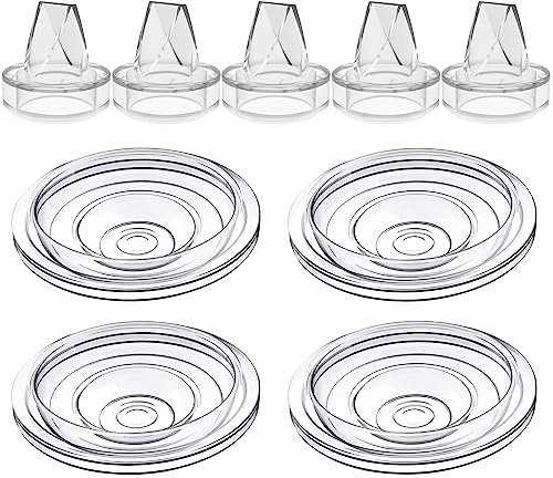5Pack Silicone Duckbill Valve & 4Pack Silicone Diaphragm Compatible with momcozy S9 / S12 / S9Pro / S12Pro Wearable Breastpump, Breast Pump Replacement Parts, Breastfeeding Essential Accessories