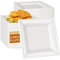 greensight Lot de 200 assiettes carrées jetables en carton bagasse - 16 cm - Blanches - Petites assiettes jetables - Biologiques - Pour fête