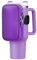 Water Bottle Pouch for Stanley Cup 40oz 30oz, Running Water Bottle Bag for Cards, Keys, Phone, Gym Accessories for Men Women, Travel Tumbler Mug Pouch Compatible with Stanley, Simple Modern(Purple)