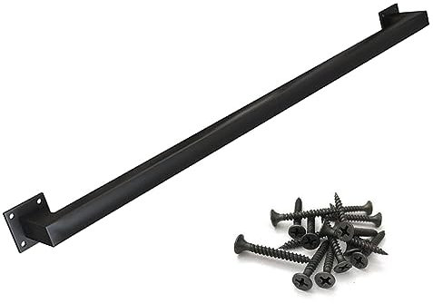 Yopappol Maniglione in Ferro battuto in Metallo, corrimano per ringhiera per Scale a Parete da 1/1,5/2/3 m per Interni ed Esterni, Supporto di Sicurezza 200 kg - Kit Completo (Size : 0.3m)