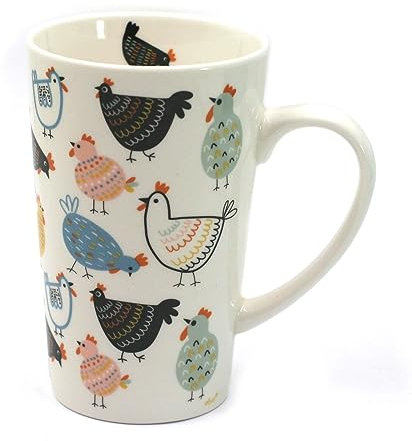 Tabac du Bassigny Tasse Haute motif de Poules Colors Mug 400 ml