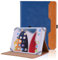 Custodia Universale per 9-11'' Tablet Business Premium Pelle PU Leather Multi-Viewing Angles Stand Folio Cover con Tasca Case per 9.7 10 10.1 10.2 10.3 10.4 10.5 10.6 10.9 Pollici Tablet, Blu