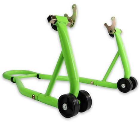 Béquille lève-Moto Support Roue arrière avec fourches pour Prise sur diabolos - Vert