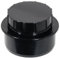 SPARES2GO 110mm Screwed Access Cap Ring Seal Soil System Vent Pipe Push Fit Plug (Black)