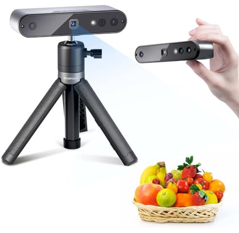 Revopoint Inspire Scanner 3D portatile 3D con velocità di scansione fino a 18 FPS di precisione 0,2 mm, scansione 3D a colori compatibile con Android/iOS/Mac/Win