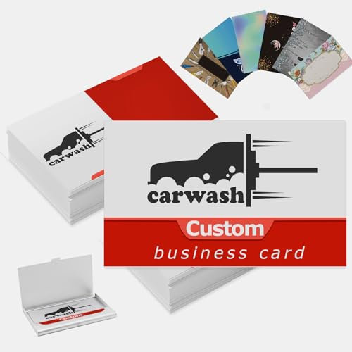 Cartes de visite personnalisées pour lavage de voiture personnalisées avec logo photo Carte de visite personnalisable 1000 500 200 100 cartes imperméables imprimables double face pour petites