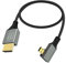 RIIEYOCACâble UHD 8K HDMI mâle vers Micro HDMI mâle 48Gbps haute vitesse 2.1 supportant 8k@60Hz, 1080p, ARC, 3D, pour DVR, HDTV (Angle droit, 0.5m)