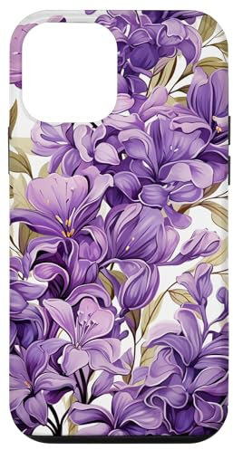Lila Lila Lavendel Blumenmuster Hülle für iPhone 12 mini