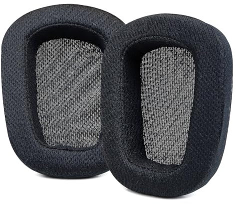 SINOWO Ersatz-Ohrpolster für Logitech G35 G930 G933 G933S G935 G633 G633S G635 G533 G430 G431 G432 G433 G435 Gaming-Headset, Ohrpolster mit Netzgewebe und Geräuschisolierung, Memory-Schaum (schwarz)