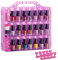 DreamGenius Nagellack-Organizer für 48 Flaschen mit 2 Nageltrennern, doppelseitiger Gel-Nagellackhalter mit verstellbaren Trennwänden, Lila