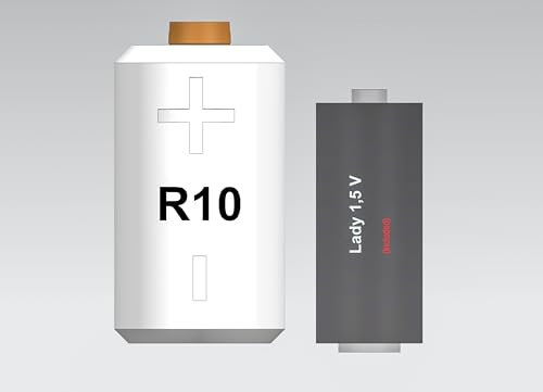 R10 1,5 Volt Batterie Ersatz kompatibel für Unigor Metrawatt Multimeter (Inklusive Lady Batterie)