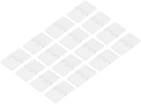 sourcing map RC Hinges 1.1 Inch x 0.6 Inch Adjustable Model Airplane Remote Control Aircraft Wings Parts Square Plastic Loose-Leaf 16 Pcs