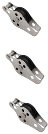 Anneome 3 Stücke Fischernetz Pulley Boot Pulley Tackle Edelstahl Einzelne Pulley Starke Und Robuste Gerät