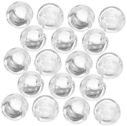 STOBOK 24pcs Venetian Accessories Blind Cord Stop Curtain Stopper Blind Beaded Chain Stops Beaded Cord Stops Roller Beads Chain Stops Blind Stoppers Bead Chain Crimp Stop Transparent Pom