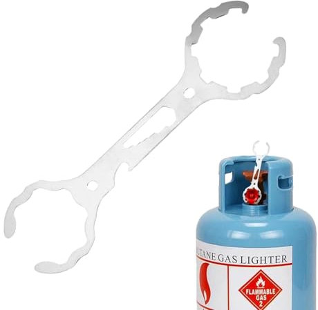 Valve Wrench - Steel Pump Removal Tool for Cylinder,Anti Skid Spanner, Multifunctional Barrel Lid Opener, Shut Off Wrench for Cylinder Tank