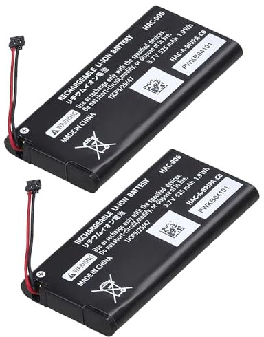 2 x Batería compatible para Joy-Con Nintendo Switch - HAC-006 Derecha Izquierda 525mAh Recambio Joystick Controlador