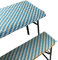 NYVI Bierbankauflagen Set NYVIGala 130x70 cm Bayrische Raute - 1x Tischdecke für 110x50 cm Biertische & 2X Gepolsterte Auflage für 110x25 cm Bierbänke - Sitzauflage für Bierzeltgarnitur