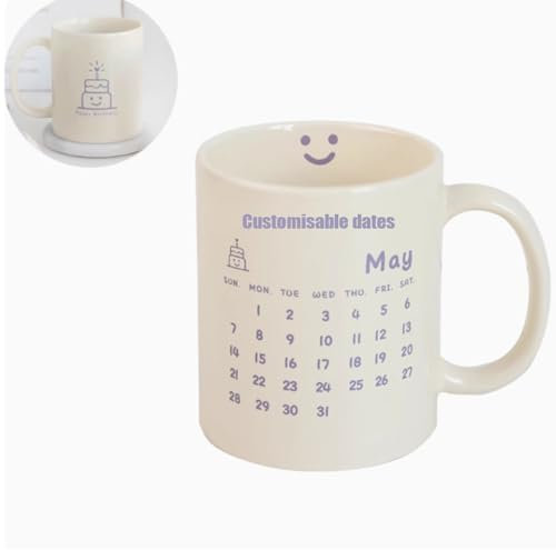 Tazze in ceramica creative e carine personalizzabili per coppie, personalizzabili con data e ora di compleanno, souvenir di nozze e regali per lui e lei