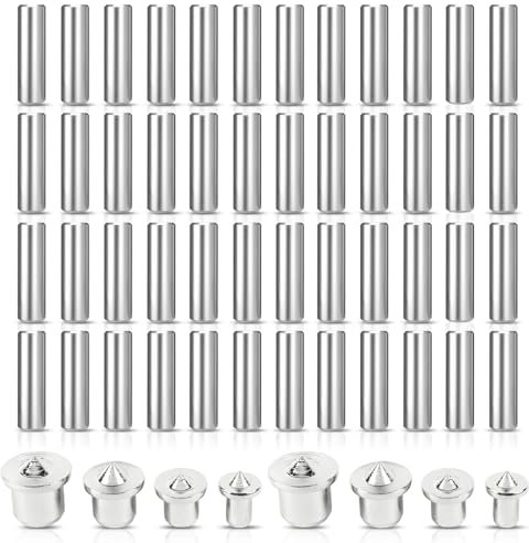 48 Dübelstifte Set für Dübelvorrichtung, 6, 8, 10, 12 mm Dübel und 3 mm x 14 mm Dübelstift, Mittelteil, Holzbearbeitung, Ausrichtungswerkzeug, Marker, Bohrer, Mittelteile, Regalstützstift, Stange