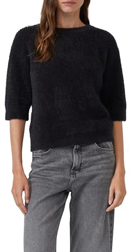 s.Oliver Flauschiger Strickpullover mit halbem Arm