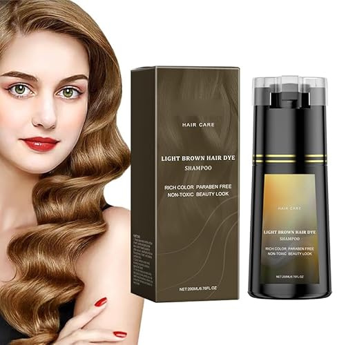 Hair Dye Shampoo,Semi Permanent Hair Dye,Semi Permanent Hair Dyes Brown,Natural Plant Hair Dyes Shampoo,Hair Dyess Botanical Formulation,No Damage,Haircare Dye Shampoo,Light Brown