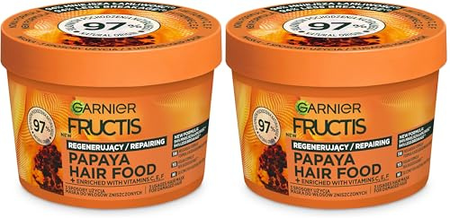 Garnier Fructis Hair Food Papaya Haarmaske 400ml (Packung mit 2)