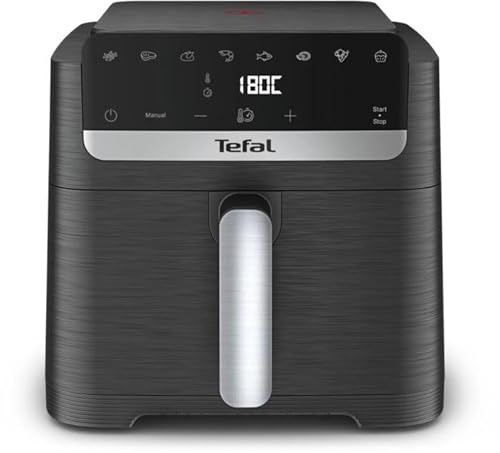 Tefal Easy Fry Mega Compact EY8618E0 Hot Air Fryer, 2020 W, 7.5L, 8 Programs, Adjustable Temperature, Digital Display, Black