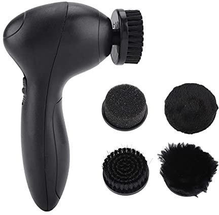 Cireuse à Chaussures Électrique - Kit de Cirage et Brosses 4 Pièces pour Cuir, Sacs, Sièges Auto