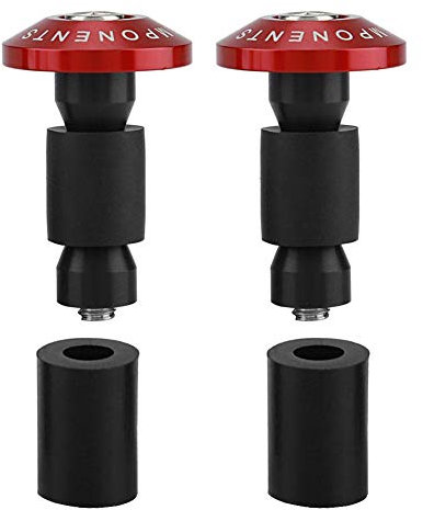 Motorrad Lenkerendkappe, Lenker 22mm Endkappen Motorrad, 22mm 7/8 inch Gummi Motorrad Lenker End Slider Plug Caps für Racing ATV Offroad(Rot)