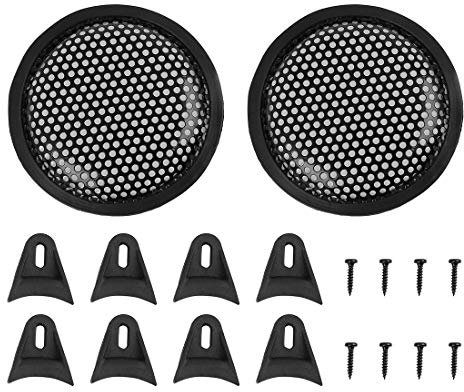 sourcing map 2 stücke 5 Zoll Schwarz Auto Lautsprecher Abdeckung Stahl Mesh Sub Woofer Subwoofer Grill Protector