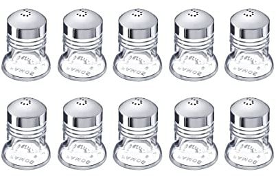 Westmark Salzstreuer, 10 Stück, Fassungsvermögen: je 40 ml, Glas/ABS, Verchromt, Paris-Chrome, Silber/Transparent, 630322E2