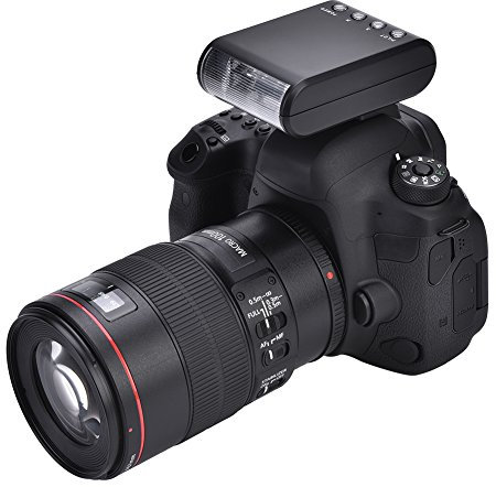 Mini Flash per Fotocamere, Torcia elettrica Portatile con innesto rapido su Slitta Speedlite Accessorio per Fotografia con Slave, sensore di Pre-Flash Automatico, per videocamera Digitale DSLR