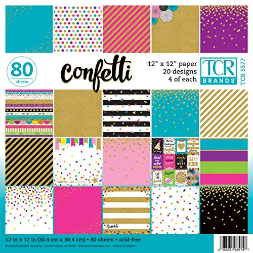 Konfetti-Projektpapier, 30,5 x 30,5 cm, 80 Blatt