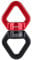 Fictory Swivel Connector 30KN, Twister Drehwirbel, 360 ° Drehbar Outdoor Rotationsgerät Sicherster Swing Schwenkverbinder für Klettern, Yoga, Hängematte, Aerial Dance(rot schwarz)