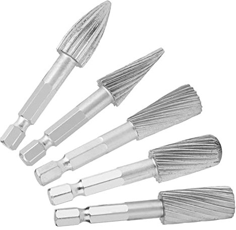 Set di lime rotative da 5 pezzi Set di esagoni rotanti in acciaio ad alta velocità da 1/4inch Utensili rotanti per utensili in alluminio e ferro