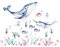 Osomhome Wandtattoo Unterwasserwelt 110 x 80 cm | Fisch Koralle Wal Narwal Luftblasen Kinderbilder Junge Kinderzimmer Mädchen Aufkleber