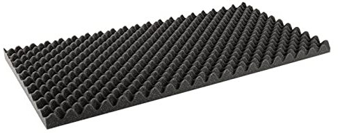 Noppenschaum Anthrazit 40mm 50x100cm - Schallabsorbierender Schaumstoff für Studio Akustikverbesserung - Brandschutznorm DIN 75200 - Nicht Selbstklebend - Music Store