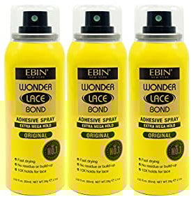 EBIN NEW YORK Wonder Lace Bond Adhesive Spay (Original 2.7oz / 80ml) - 3pack