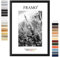 FRAMO Holz Bilderrahmen 84,1 x 118,9 cm DIN A0 nach Maß - Schwarz matt | Farbe/Größe wählbar | inkl. entspiegeltes Acrylglas | Rahmen für Puzzle | Foto | Poster