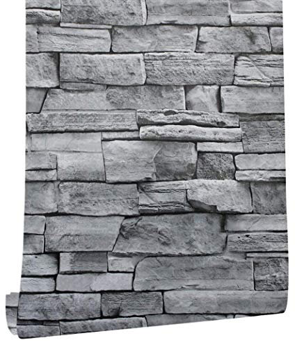 myforHD Selbstklebend Tapete Wandpapier Ziegel Selbstklebende Wandaufkleber 44cmX600cm Vintage Backstein Stein tapeten Wasserdicht für Küche Schlafzimmer Wohnzimmer Wand
