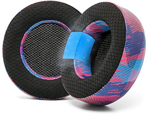 WC Freeze Virtuoso - Oreillettes en Gel de Refroidissement en Tissu Hybride pour Casque de Jeu Corsair Virtuoso par Wicked Cushions - Épaisseur et Isolation Acoustique améliorées | Speed Racer