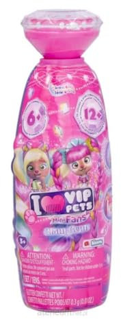 VIP PETS Mini-fans Glam Gems S4, hairdresser, little dog, collectable surprise with shiny look and hair to decorate with jewelry, from 3 years old, styles may vary), 1 piece