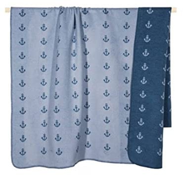 PAD - Decke, Kuscheldecke - Marina Anker - 70% Baumwolle, 30% Polyacryl - Farbe: Nordic Blue - 150 x 200 cm