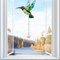 Kolibri Sonnenfänger für Fenster, Kristall Sonnenfänger Buntglas Garten hängende Ornament Regenbogen Maker Prisma Anhänger Dekoration, Geschenke für Frauen Mädchen Vogelliebhaber (Grün)