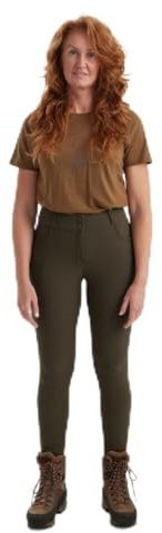 Lady Hunting Tights Palm Green | Aus robustem 4-Wege-Stretchmaterial mit wasserabweisendem Finish. 2 Schubtaschen und 1 Beintasche rechts.